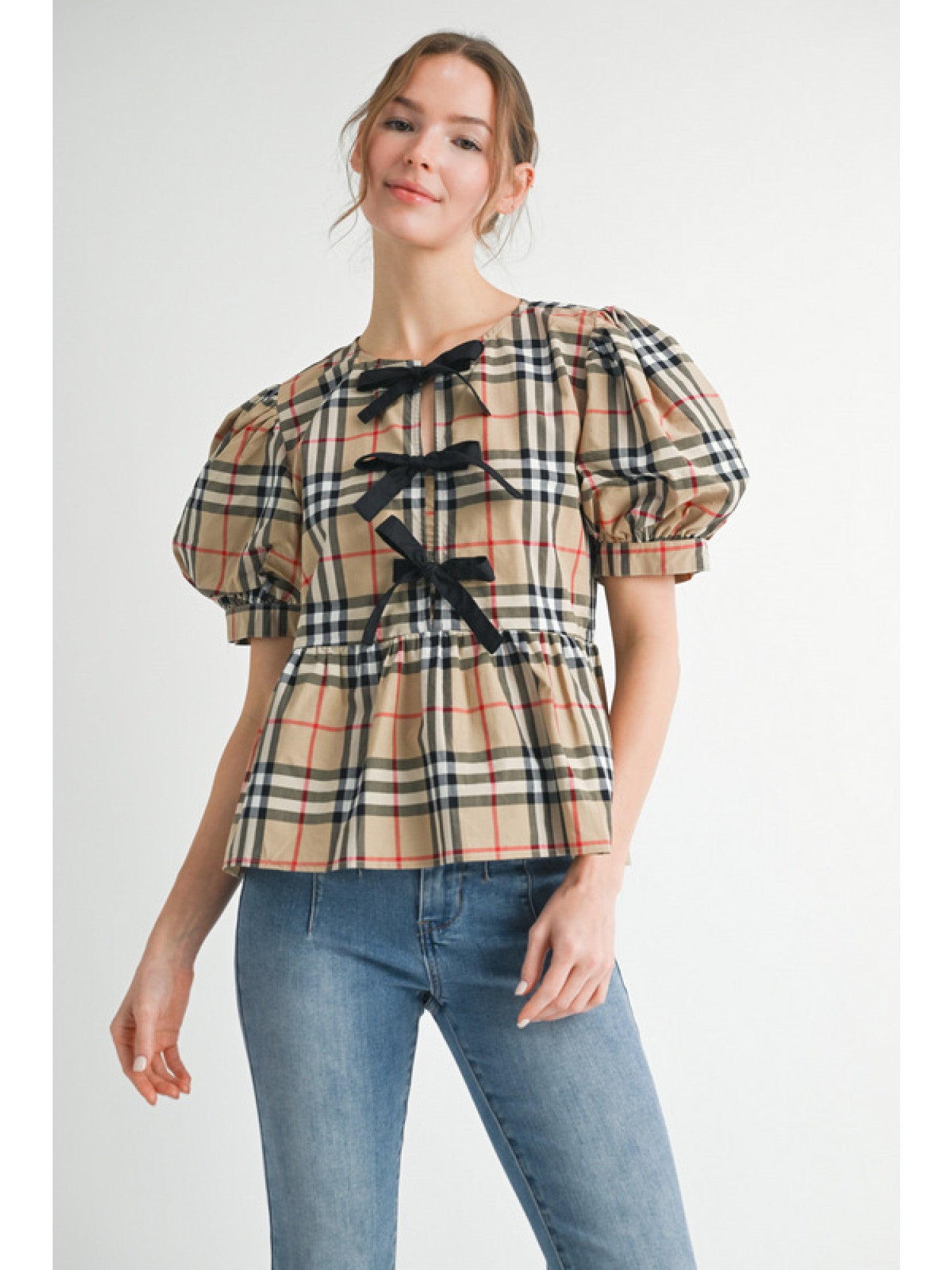 Penelope Plaid Top