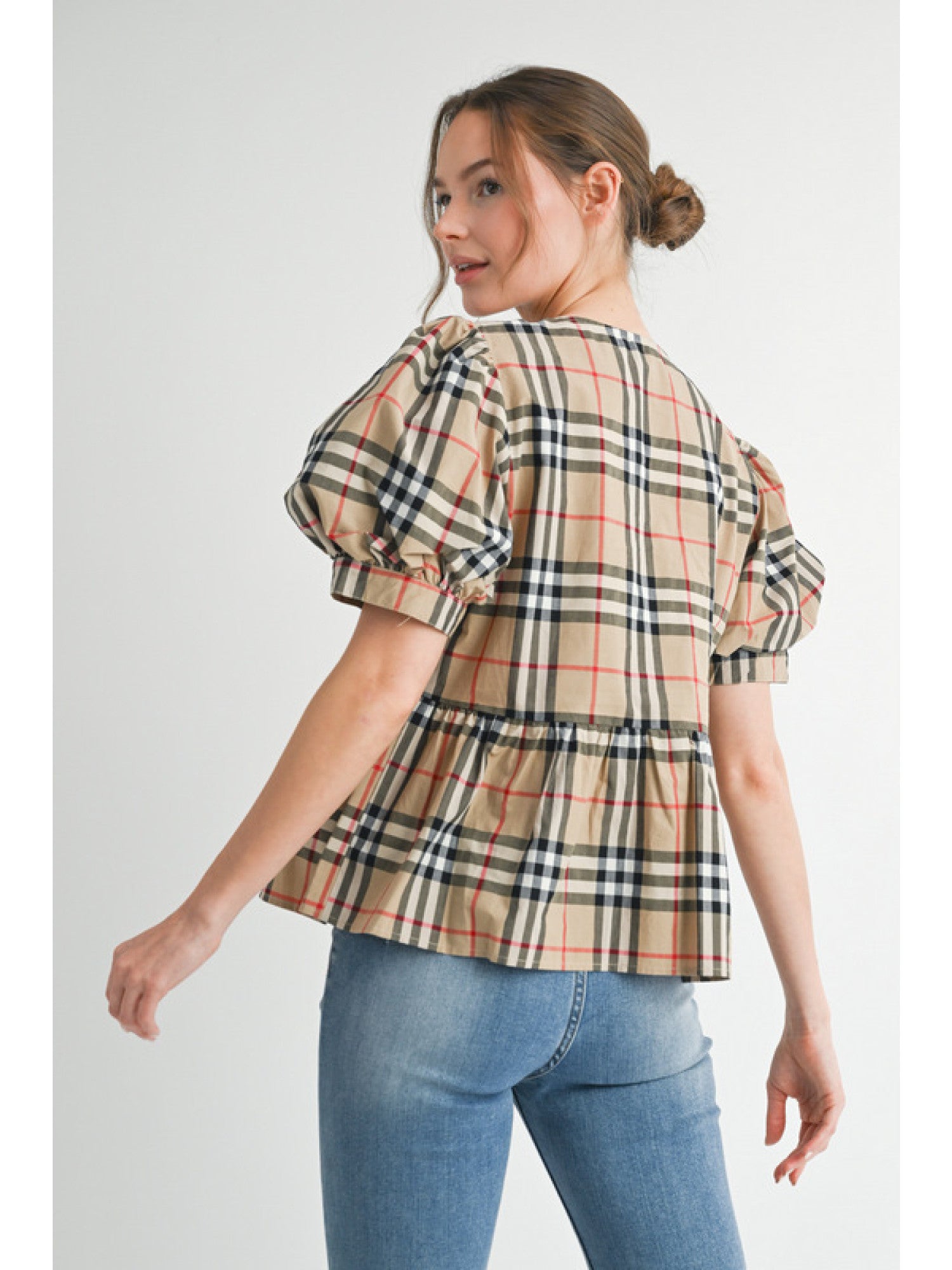 Penelope Plaid Top