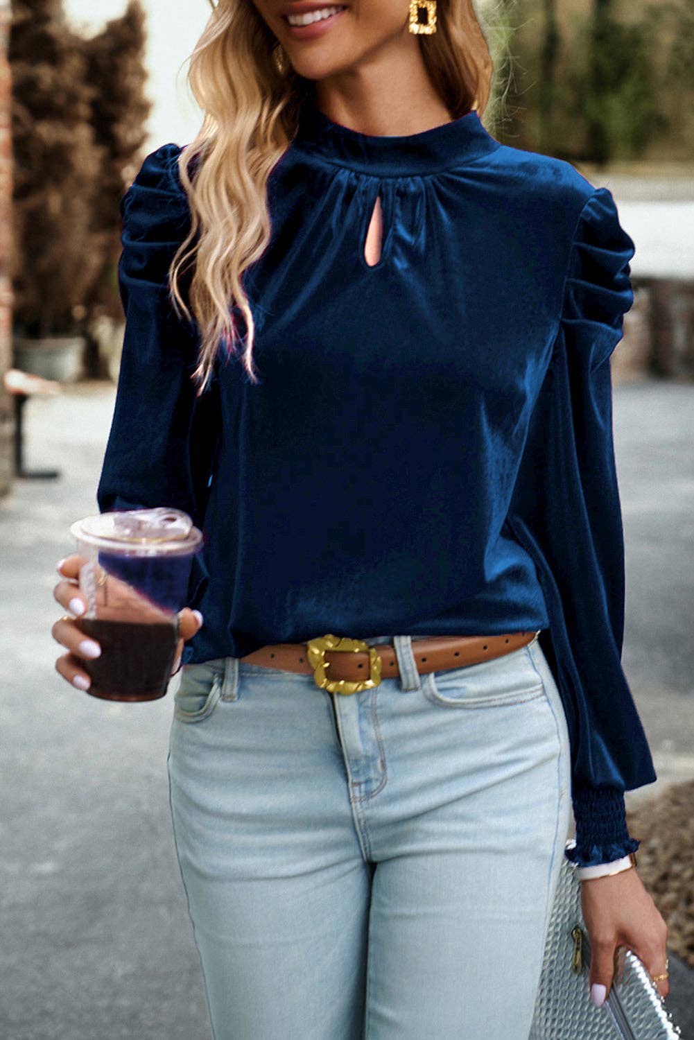 A Touch Of Class Velvet Blouse