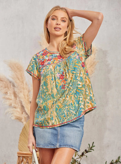 Savanna Jane Printed Blouse