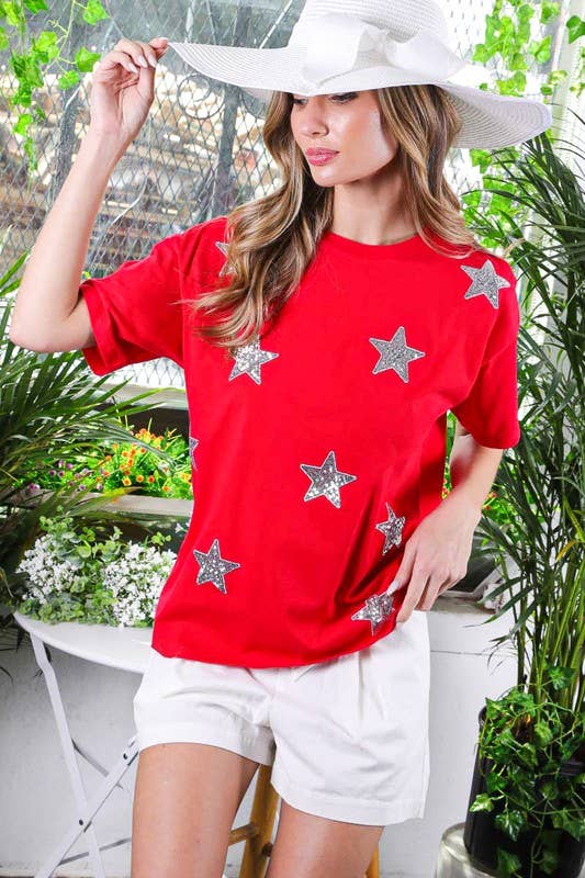 Americana Sequin top