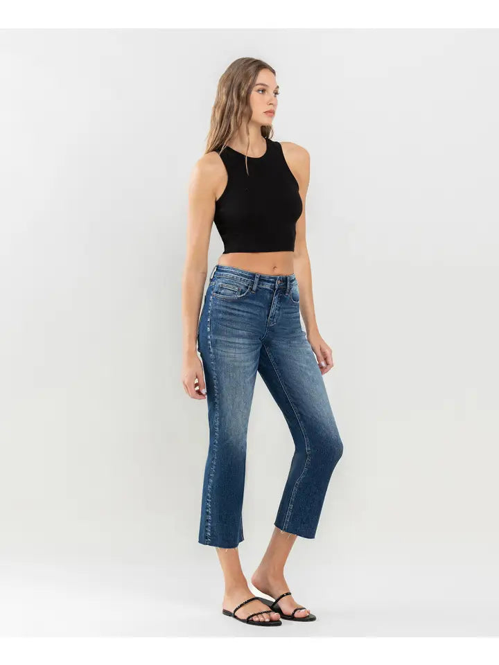 Mid-Rise Crop Straight Jean