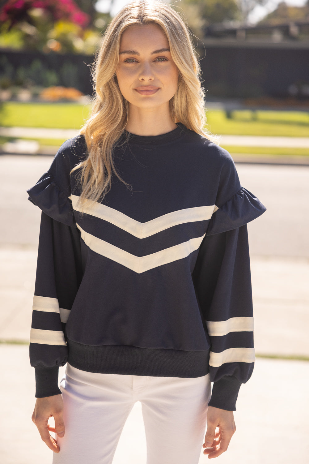 Kenzie Stripe Sweatshirt