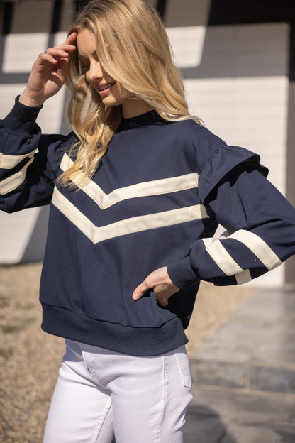 Kenzie Stripe Sweatshirt