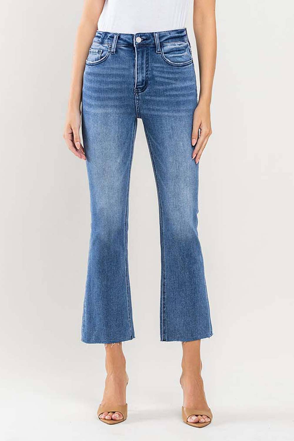 SUPER HIGH RISE KICK FLARE JEANS