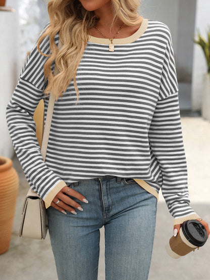 Sassy Stripe Sweater Top