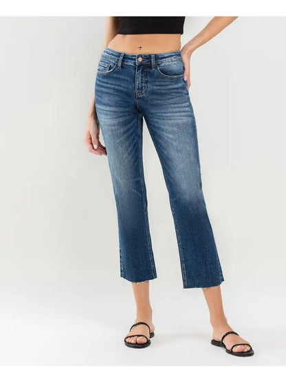 Mid-Rise Crop Straight Jean