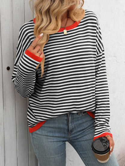 Sassy Stripe Sweater Top