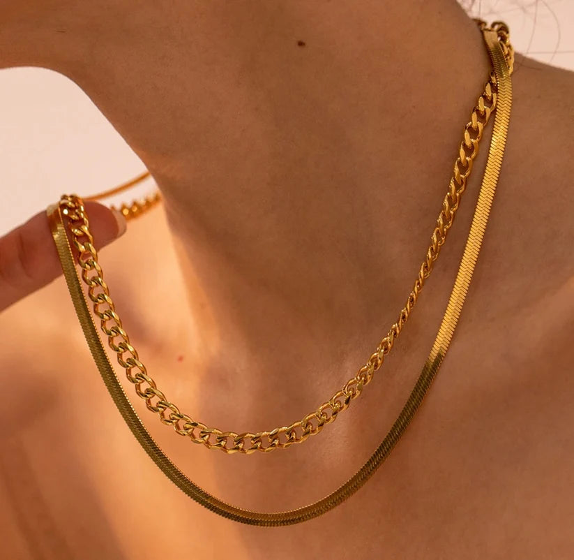 Chain+Herringbone Necklace