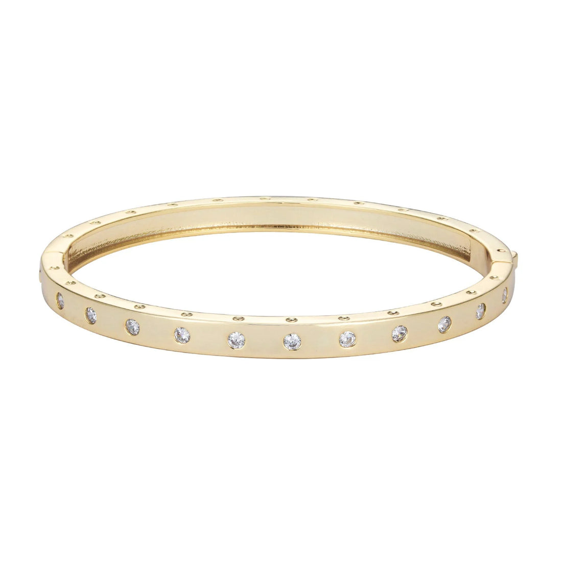 CZ Push Lock Bangle