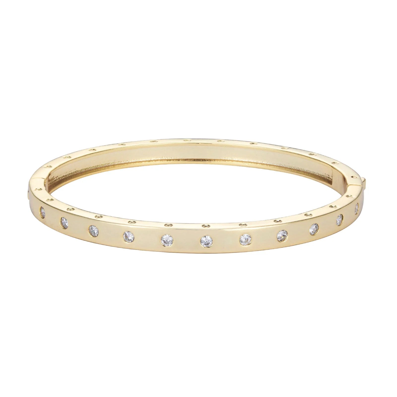 CZ Push Lock Bangle