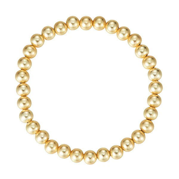 6mm Matte Gold Ball Bracelet