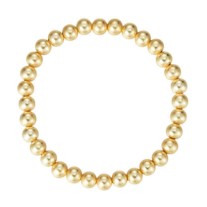 6mm Matte Gold Ball Bracelet