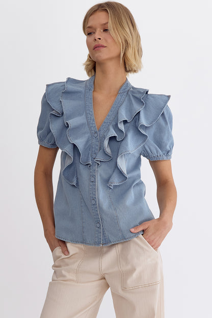 Devra Denim Top