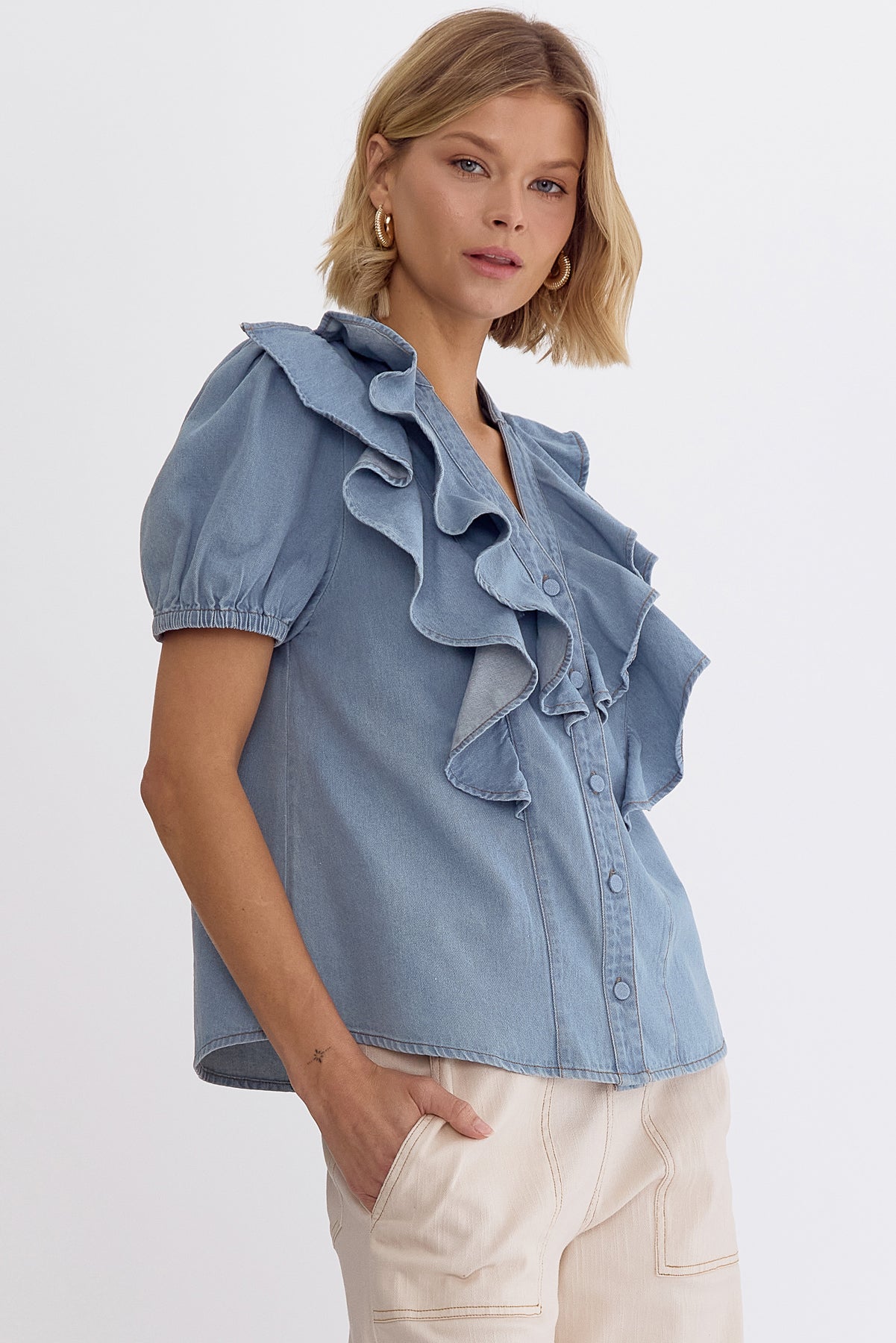 Devra Denim Top