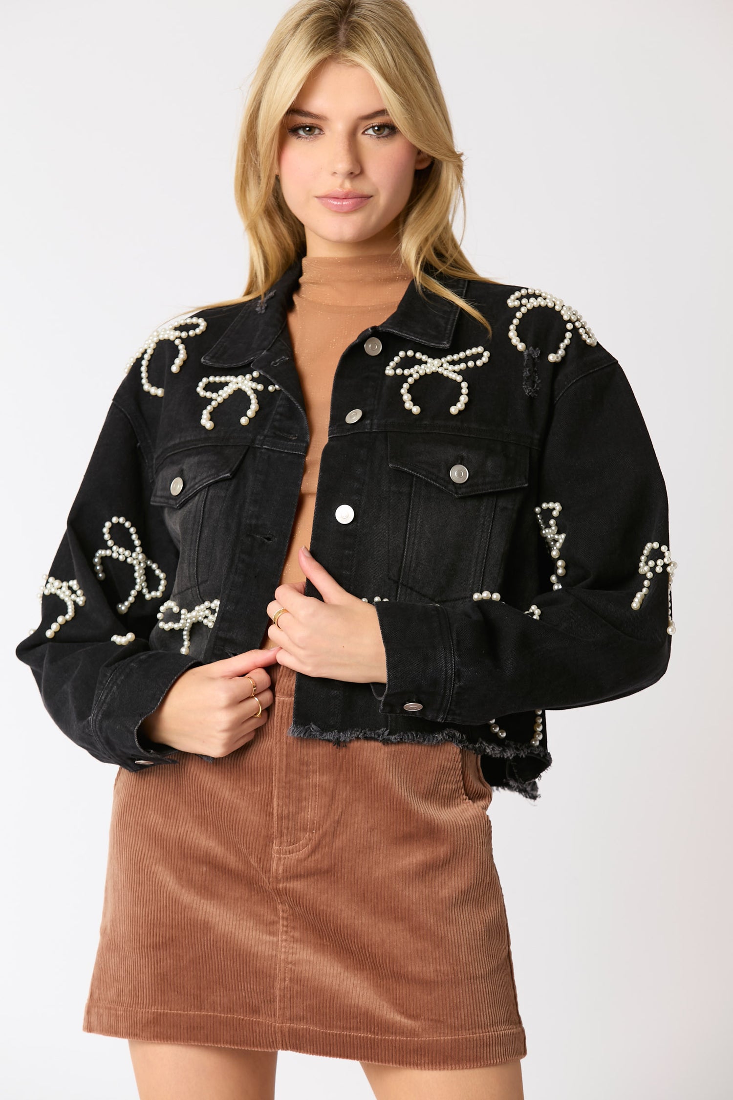 Makiah Denim Bow Jacket