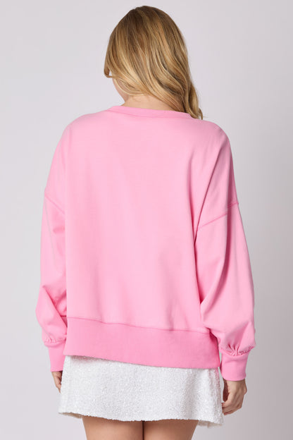 Sequin Bow Sweatshirt