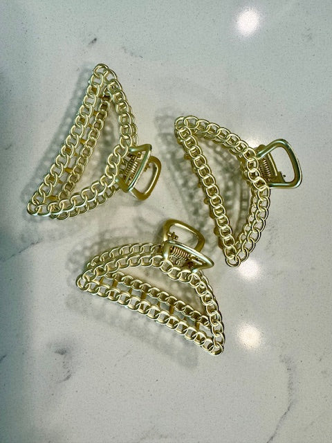 Gold Medium Claw Clip