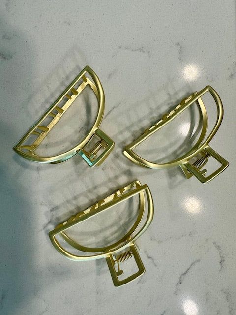 Gold Medium Claw Clip