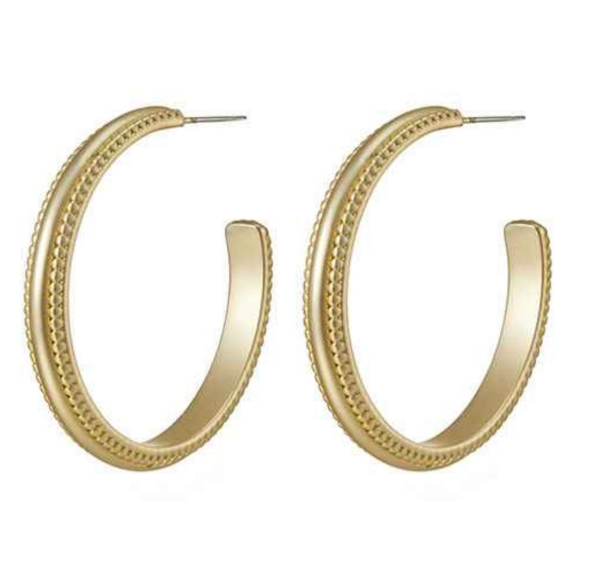 Matte Gold Thin Hoop