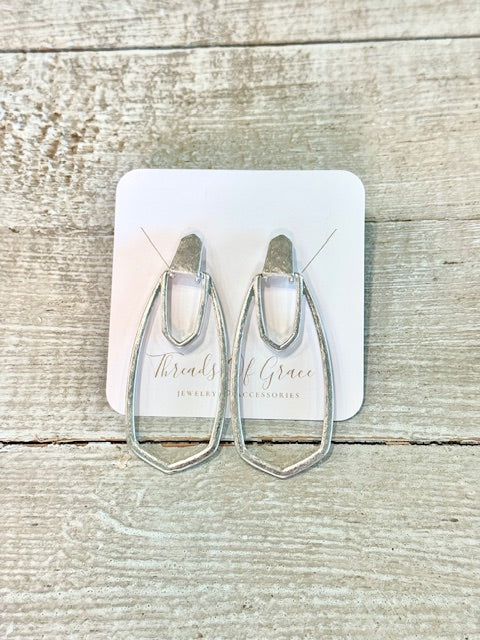 Silver Dangle Post Earrings