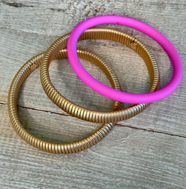 Set of Omega Bangle Bracelets