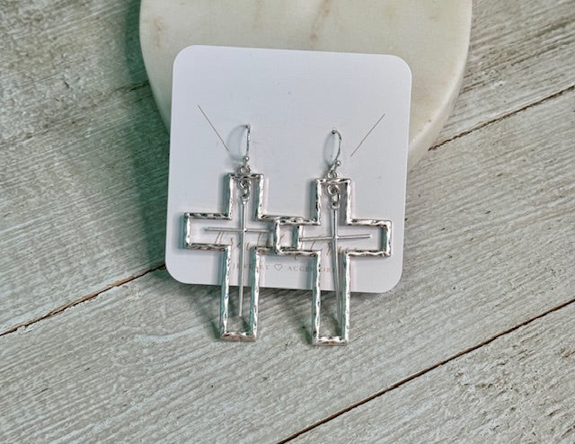 Cross Dangle Earrings