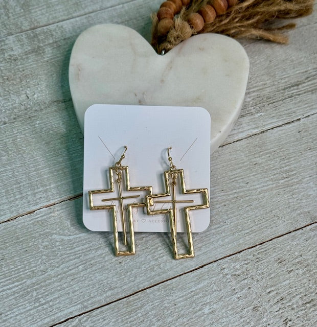 Cross Dangle Earrings