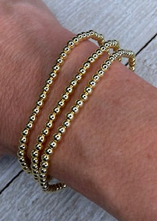 2mm Gold Ball Bracelet