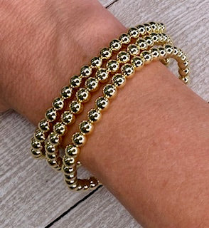 3mm Gold Ball Bracelet