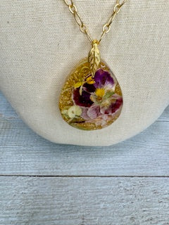 Grace Poured Out Medium Teardrop Pendent with Chain