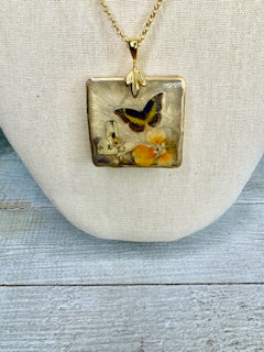 Grace Pour Out Butterfly Pendent With Chain