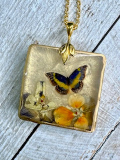 Grace Pour Out Butterfly Pendent With Chain