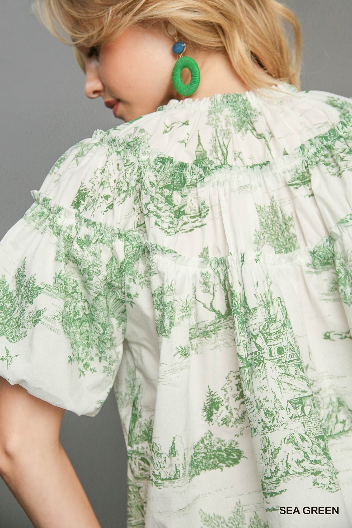 Antoinette Toile Print Top