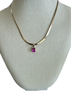 Gemma Short Necklace With Stone