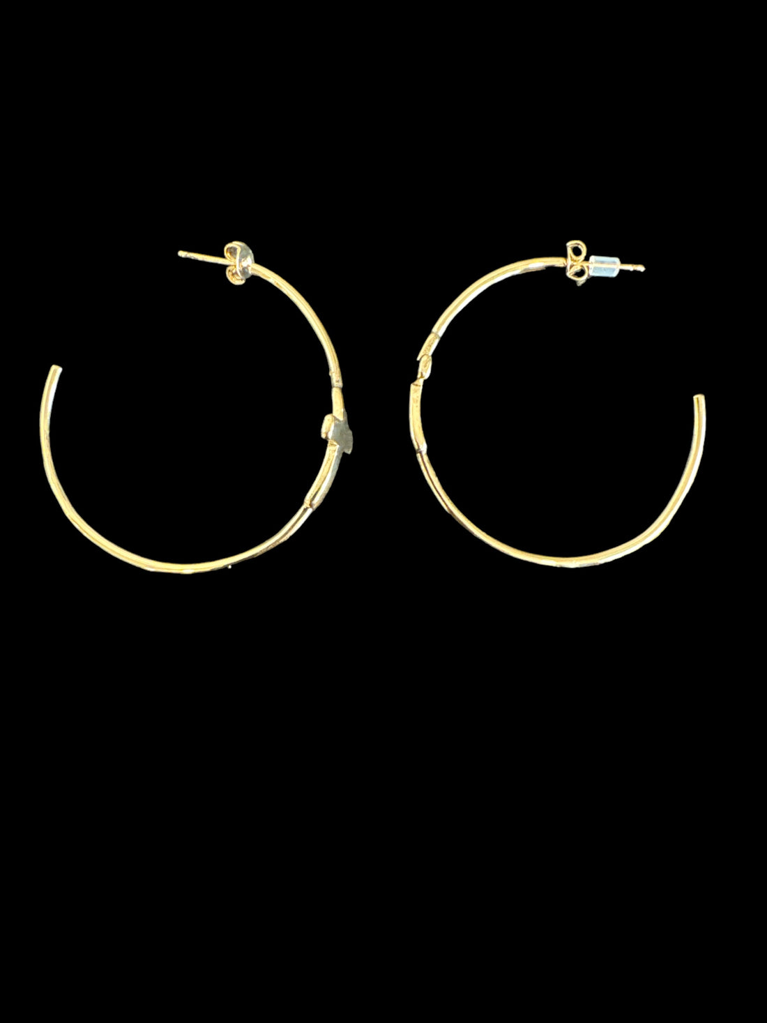 Cross Hoop Earrings