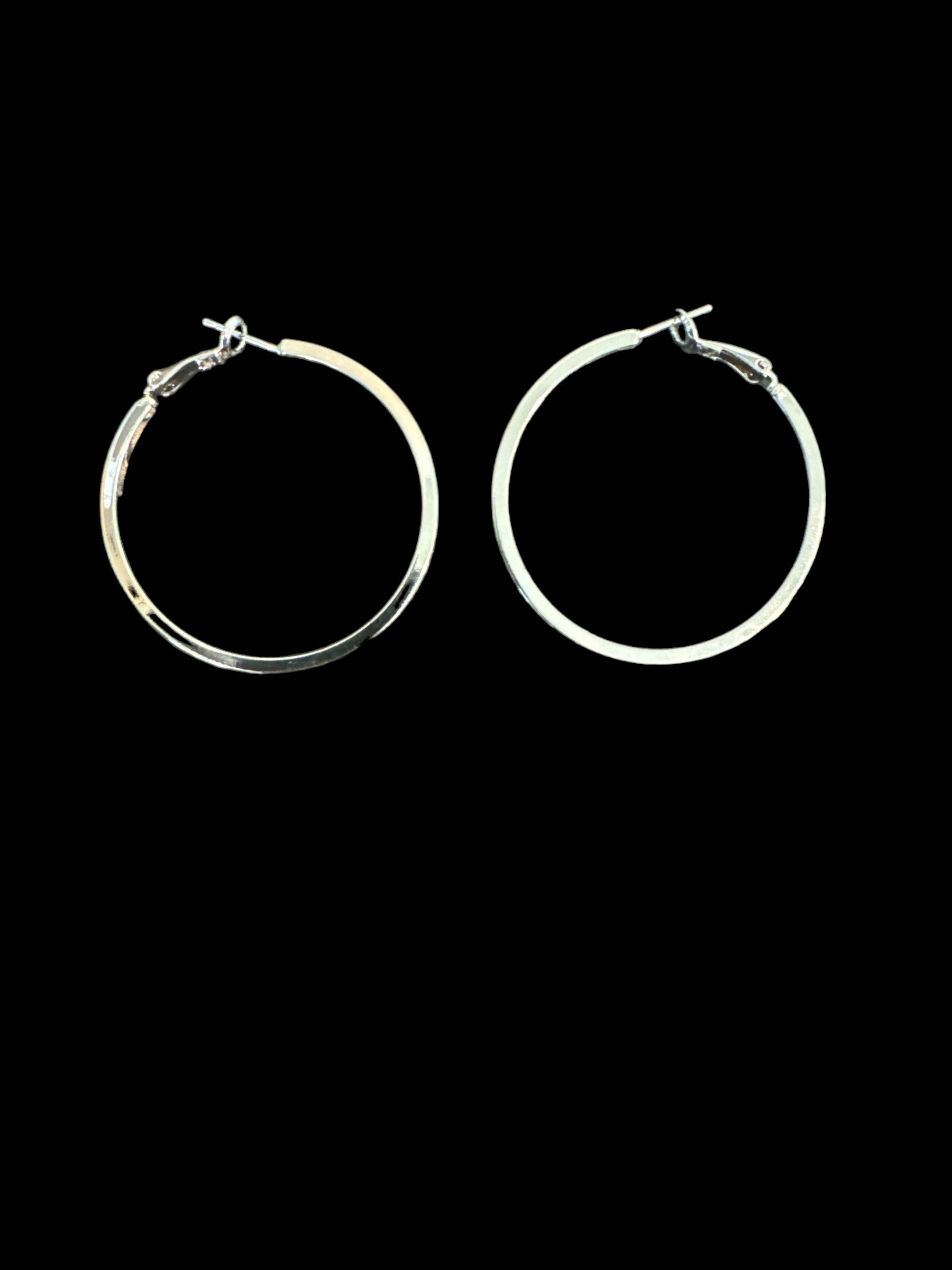 Classic Silver Hoops