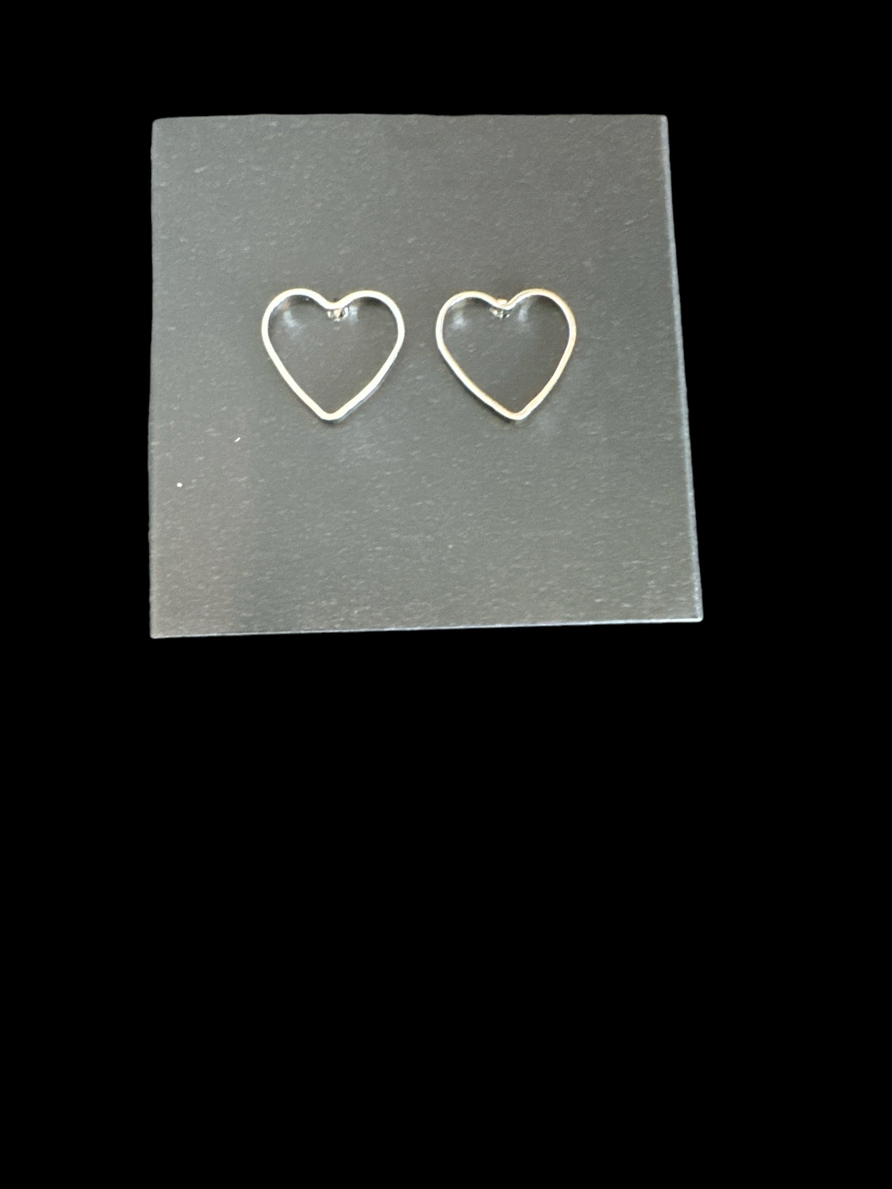 Open Heart Stud Earrings