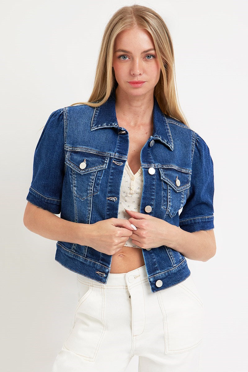 Regina Cropped Denim Jacket