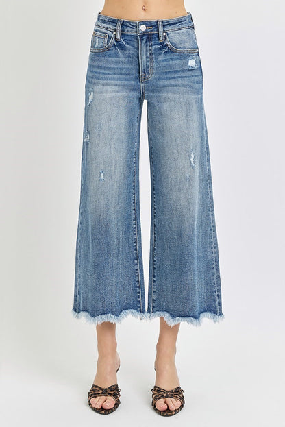 High Rise Crop Wide Flare Jean   Best Seller!