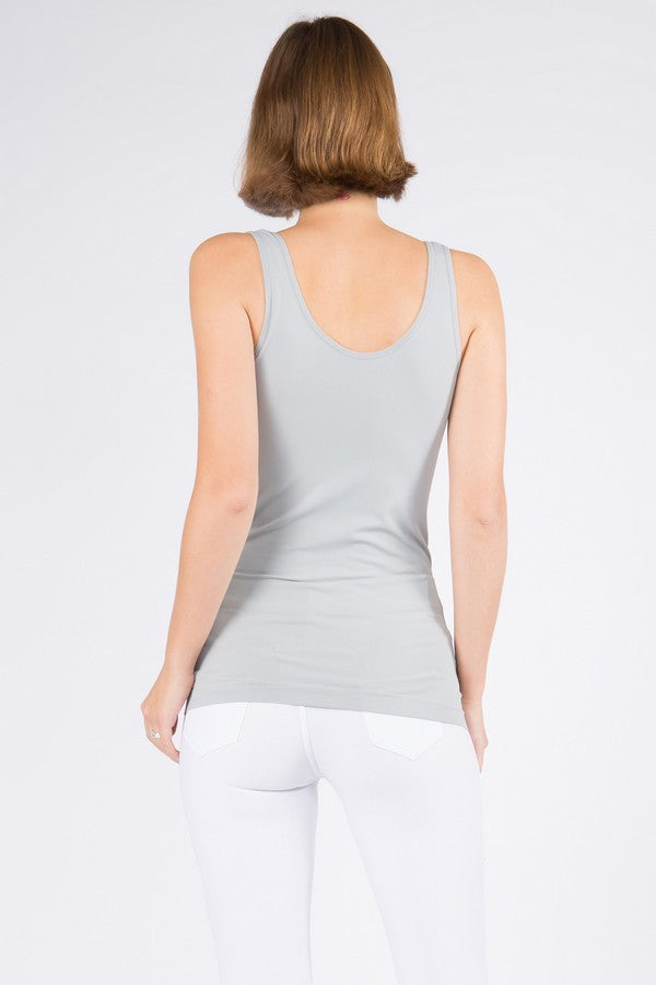 V or U Neckline Reversible Seamless Tank