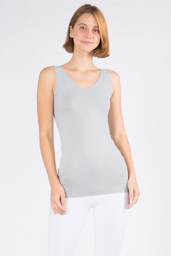 V or U Neckline Reversible Seamless Tank