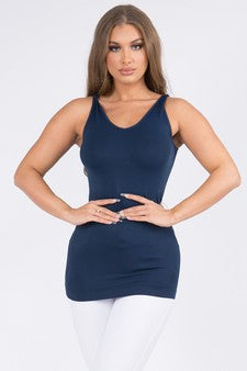 V or U Neckline Reversible Seamless Tank