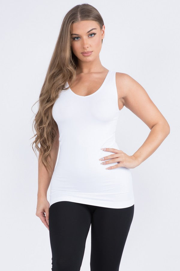 V or U Neckline Reversible Seamless Tank