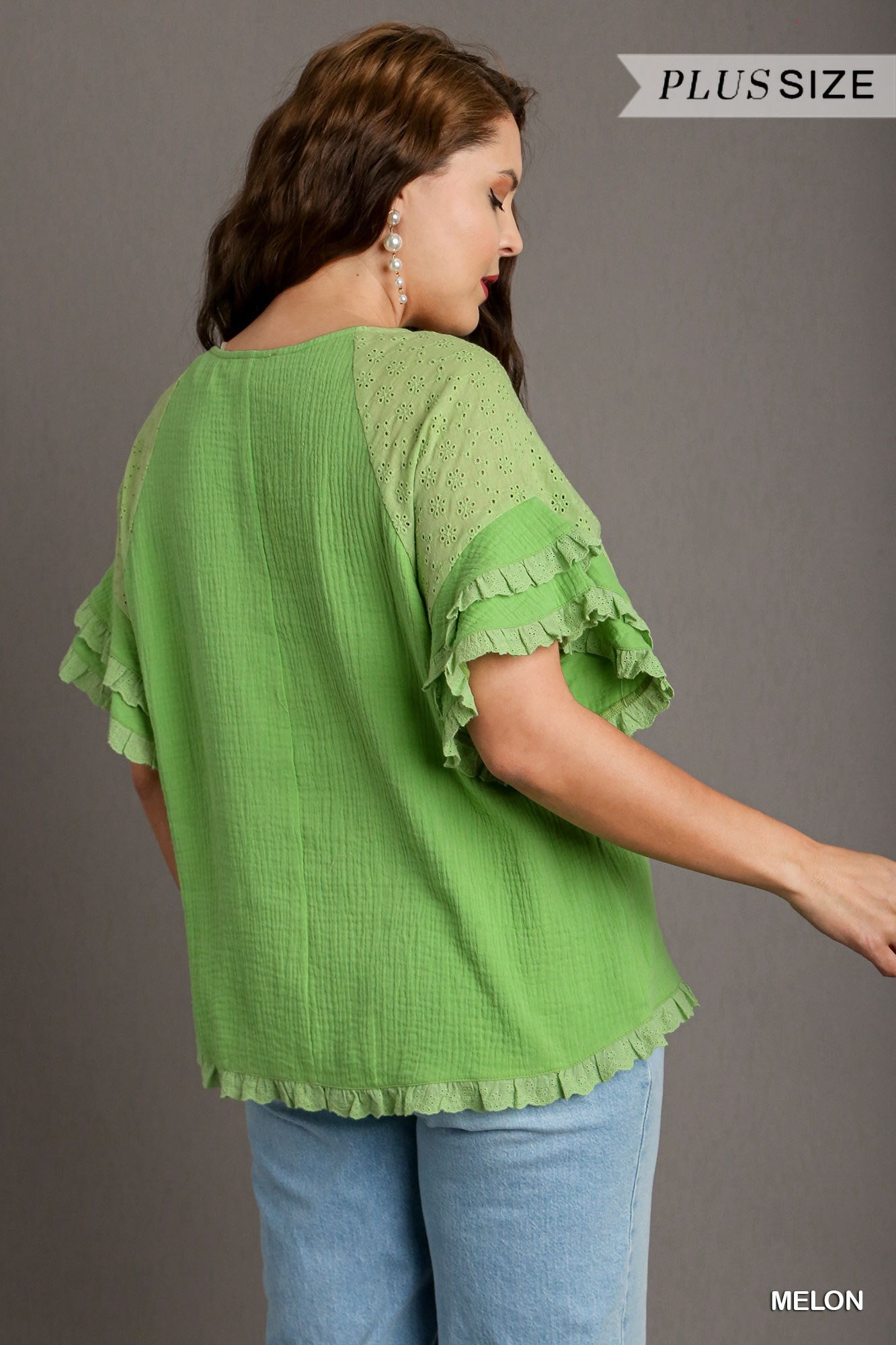 Connie Cotton Gauze Top/ Curvy Girl