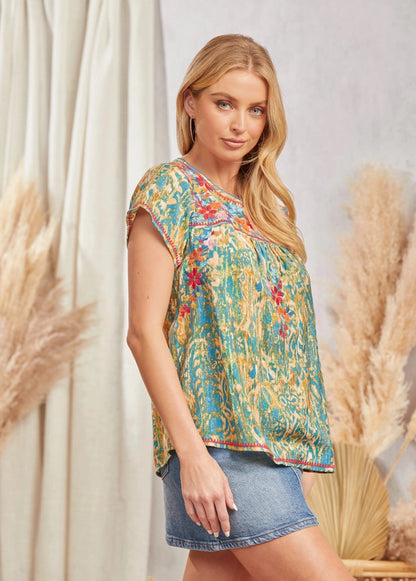 Savanna Jane Printed Blouse