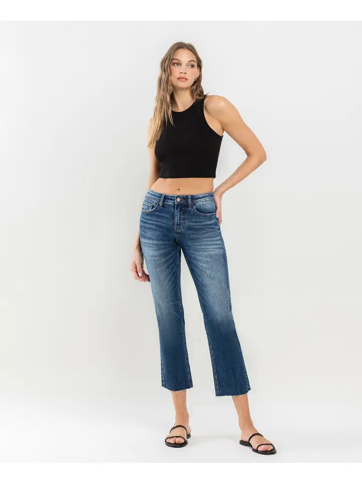 Mid-Rise Crop Straight Jean