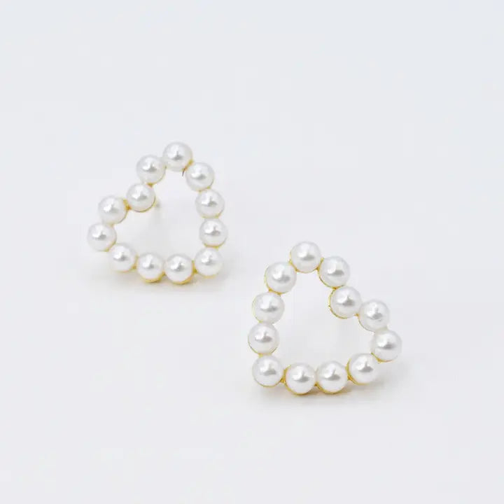 Pearl Love Stud Earrings