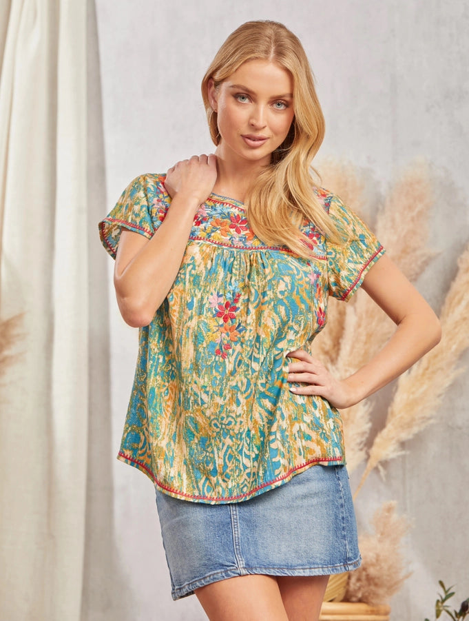 Savanna Jane Printed Blouse