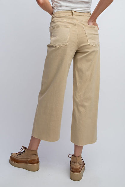 Bina Button Fly Wide Leg Pant